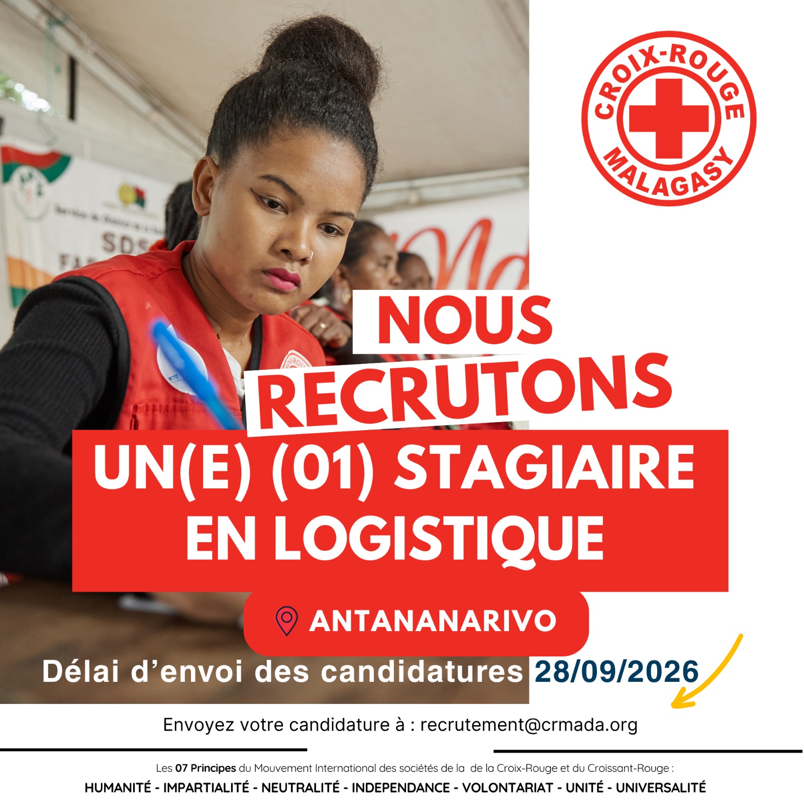 AVIS DE RECRUTEMENT « UN(E) (01) STAGIAIRE EN LOGISTIQUE »